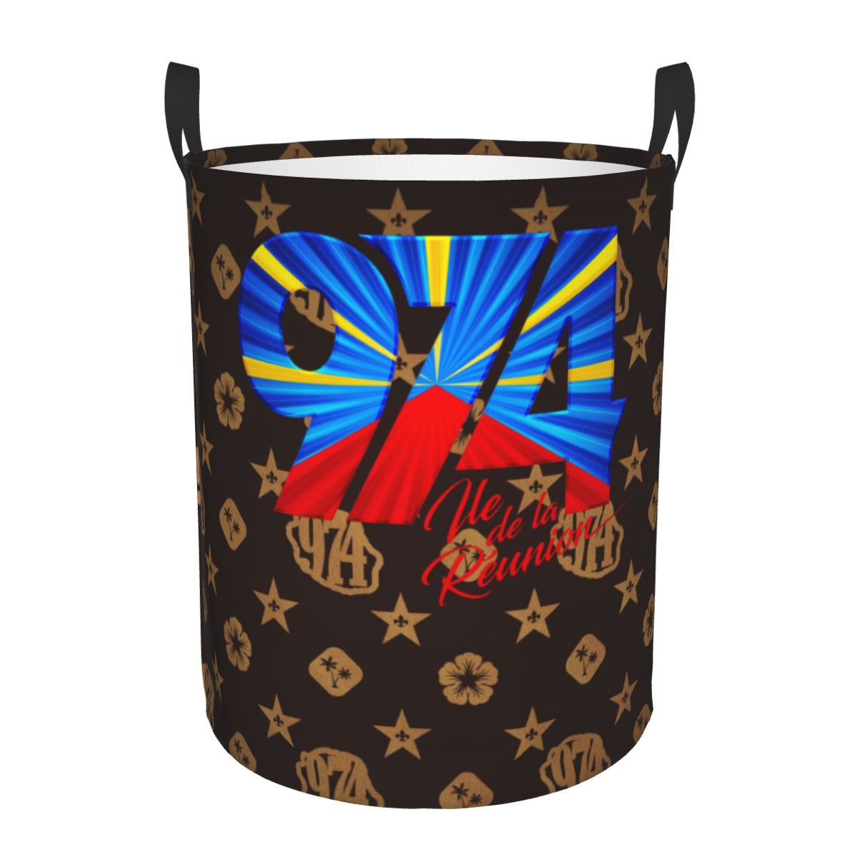 Baby Clothing Logo - 974 Reunion Island Logo Laundry Basket