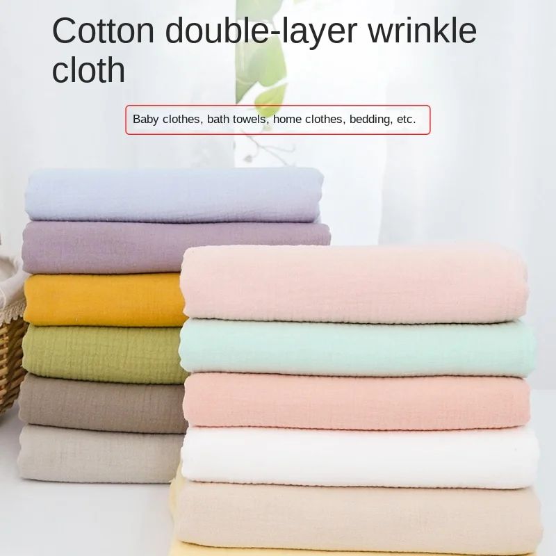 Baby Clothing Organic Cotton - 100% Cotton Double-layer Wrinkled Fabric Class