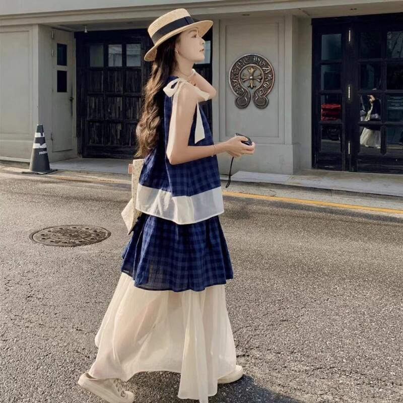 Women's Blue Plaid Two Piece S - Summer Short Set 评论和价格