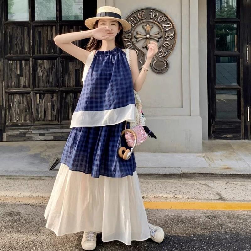 Women's Blue Plaid Two Piece S - Summer Short Set 评论和价格
