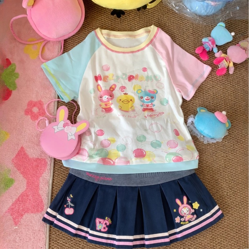 Girls Slim Subculture Two Piec - Summer Short Set 评论和价格