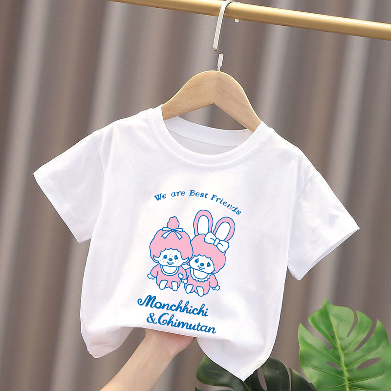 Monchhichi Kids T-shirts Anime - Baby Clothing For Summer 评论和价格