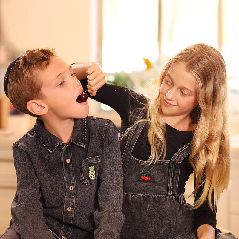 Denim Black Family Matching Se - Baby Clothing Logo 评论和价格