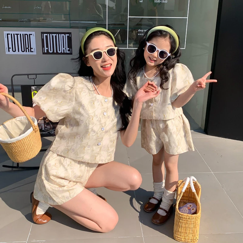 Mom and Daughter Equal Sets Cl - Baby Clothing For Summer 评论和价格