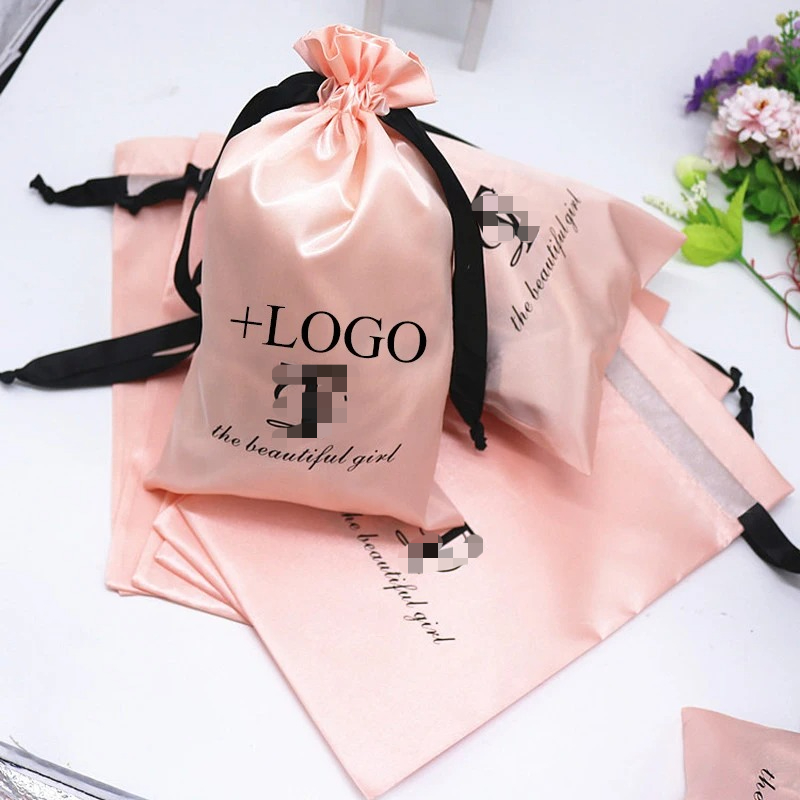20PCS Baby Pink Silk Satin Pou - Baby Clothing Logo 评论和价格